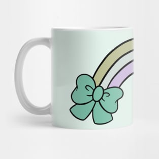 Bow Rainbow In Blue Mug